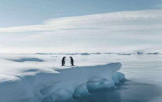 Penguins huddled together