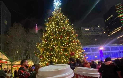 Town huge christmas tree