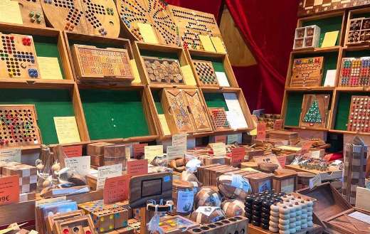 Assortment of decorative wooden arts to play