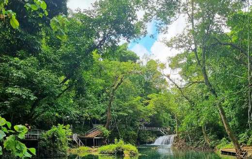 Beautiful crystal clear water nature