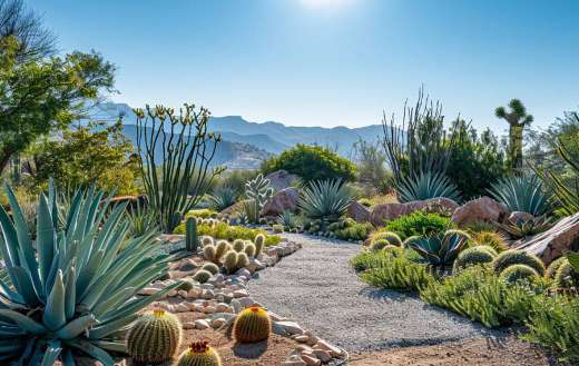 Sprawling desert garden