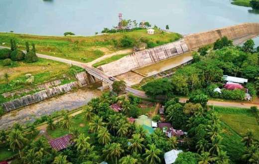 Water dam and landscape