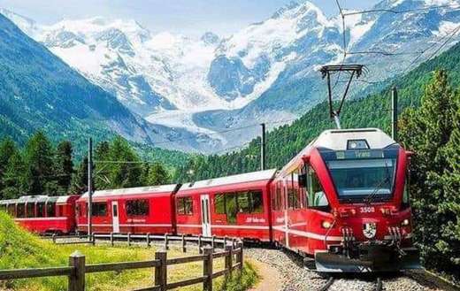 Bernina red express train
