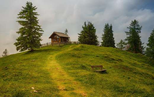 Cabin top the mountain