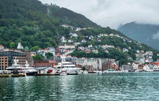 City mountains nature