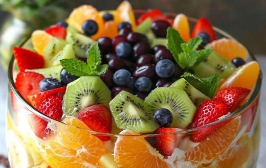 Fresh mix fruits in small bowl