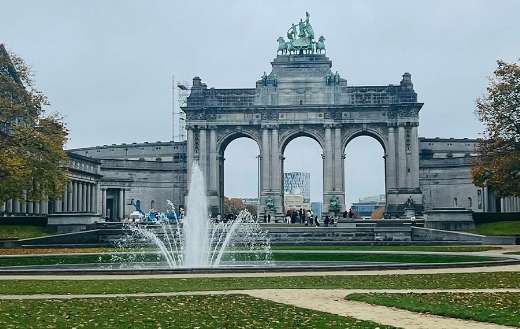 Parc du Cinquantenaire park in the city of Brussels Belgium