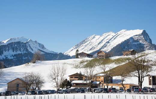 View of Kanisfluh from Schoppenau in the Bregenzerwald