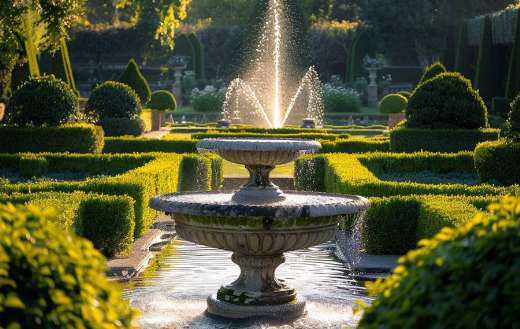 Well kept formal garden