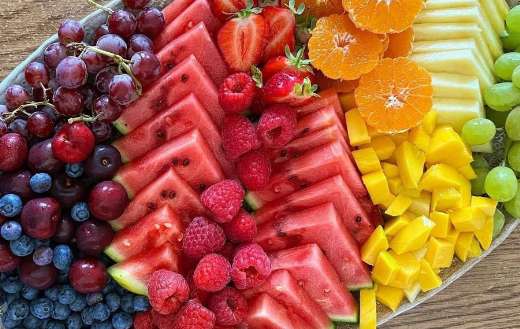 Colorful fruit tray