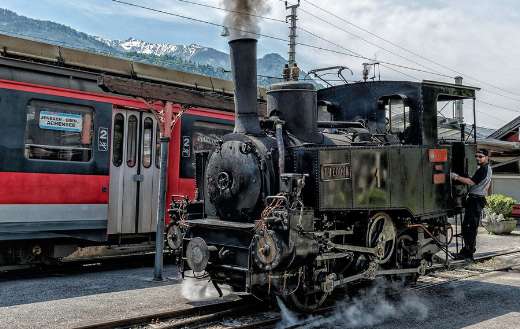 Steam locomotive historical nostalgia