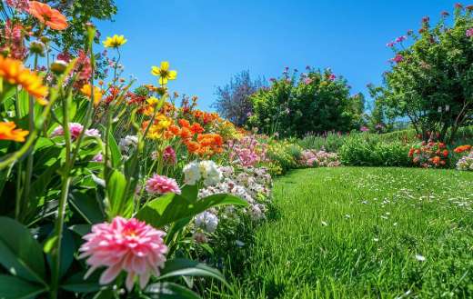 Vibrant spring garden