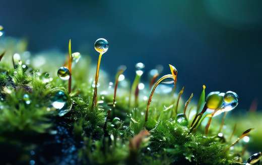 Water drops in nature