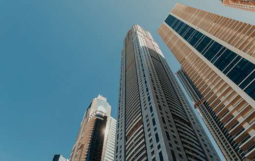 Business district architectural building design