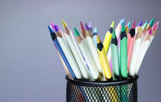 Colorful pencil colors