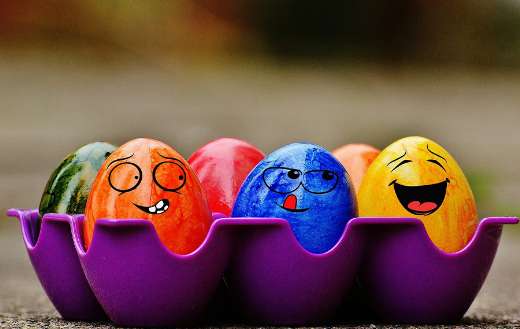 Emoji easter colorful eggs