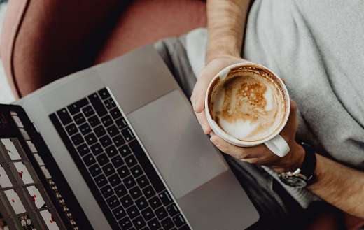 Man with a cup of coffee