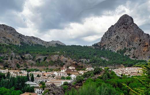 Mountains houses nature landscape