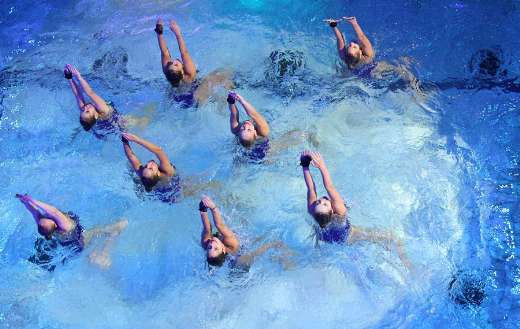 Swimming pool water girls