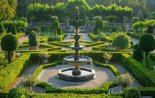 Symmetrical garden design