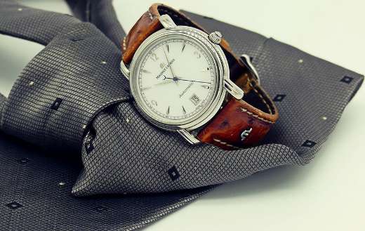 Wrist watch clock necktie image