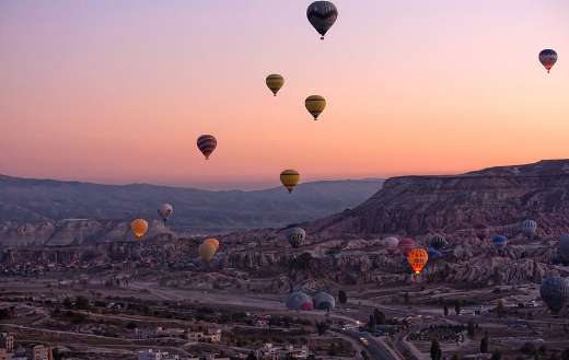 Hot air balloons Cappadocia area