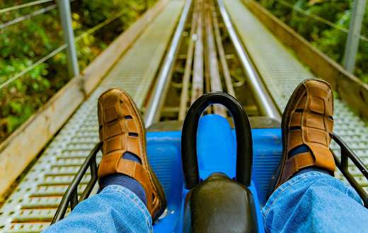 Mountain roller coaster