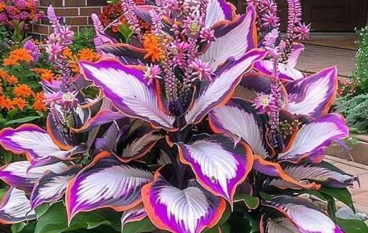 Purple and white coleus