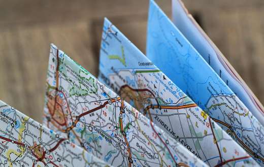 Road map folding plan