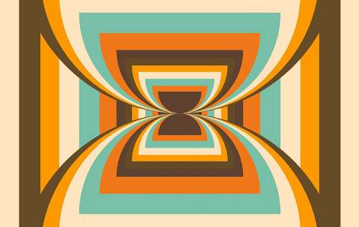 Square retro pattern