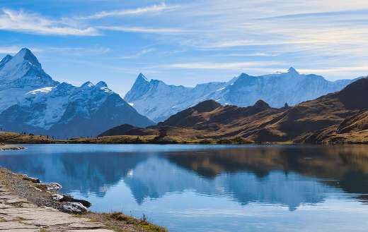 Bachalpsee lake and mountain