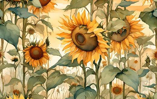Beautiful art sunflower