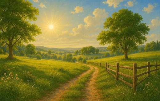 Beautiful nature landscape in the morning