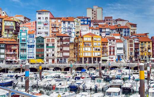 Landscape port of boats