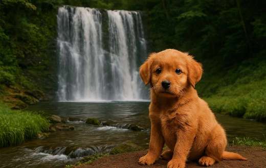 The labrador retriever puppy