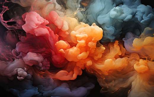 Abstract smoke clouds