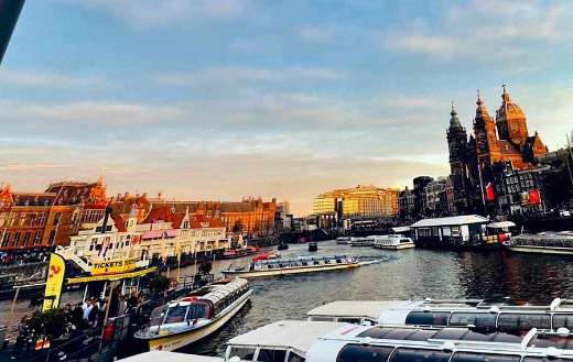 Amsterdam canal boats