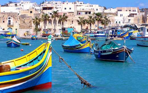 Colorful sea boats