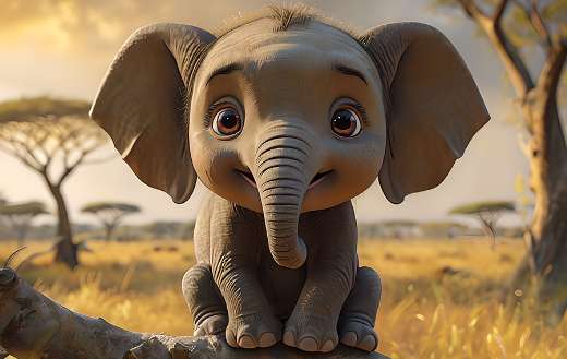 Serengete baby elephant