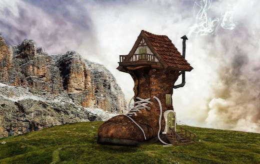 Shoe boots home fantasy