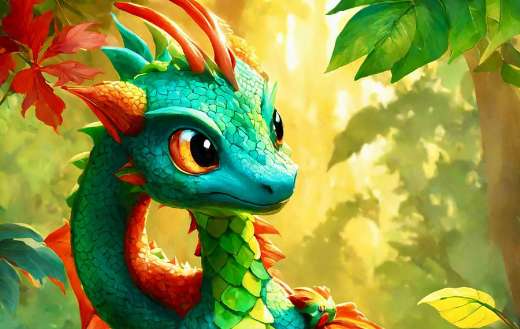 Colorful children dragon figure