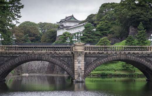 Tokyo Japan palace and bridge