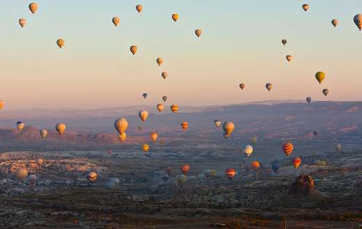 Turkey cappadocia hot air balloons area
