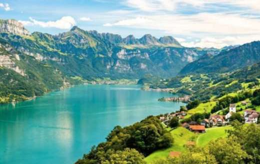 Image of lake walensee in Eastern Switzerland