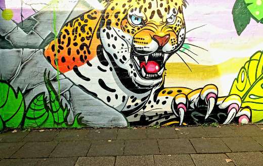 Jaguar graffiti street art