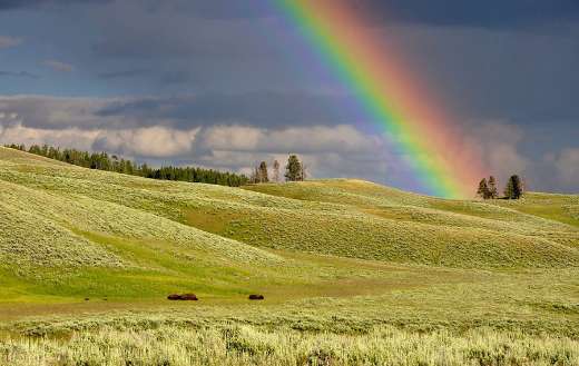 Rainbow hills landscape
