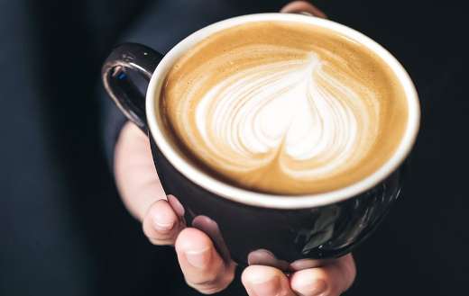 The cappuccino hot coffee