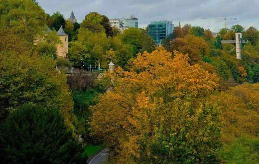 Autumn landscape in Luxemburg City