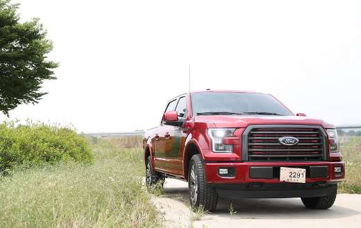 F150 car pickup red