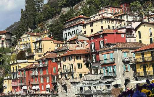House buildings village of Varenna Italy